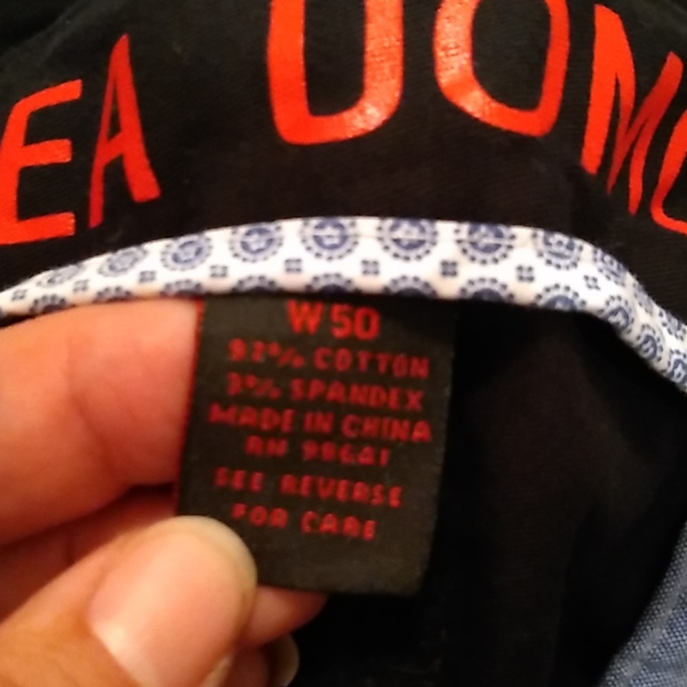 3/$15 Linea Uomo black stretch shorts 50x13 - Picture 4 of 4